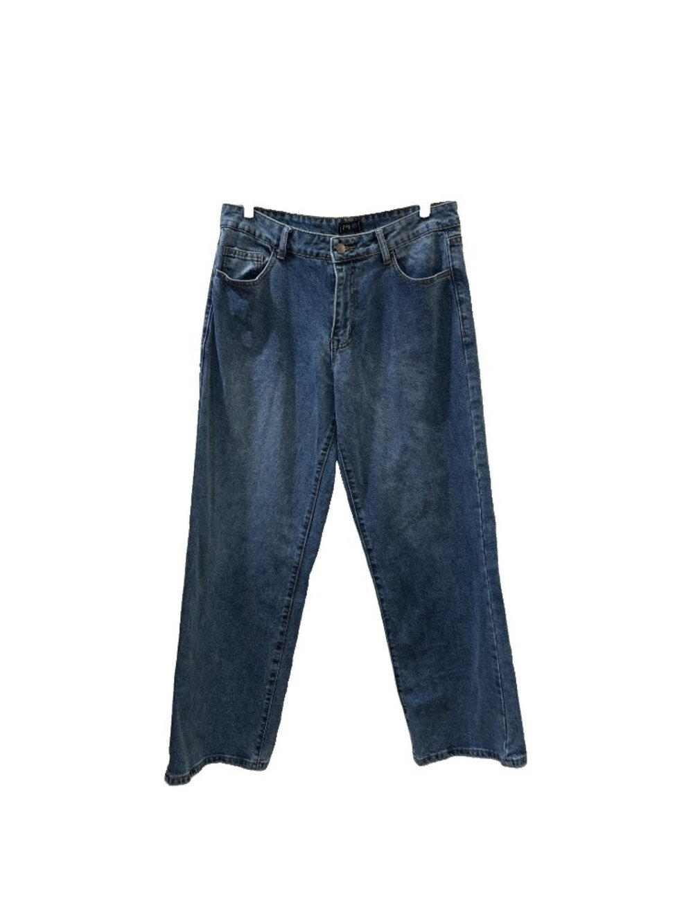 7th & Hudson Womens wideleg Jeans Blue Medium Wash New York Embroidered Size 11